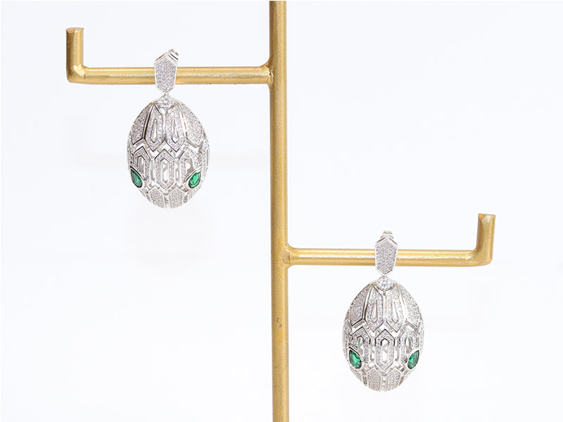 Platinum snake head drops