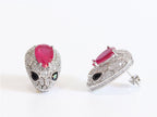 Ruby snake head studs