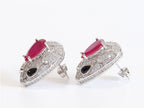 Ruby snake head studs
