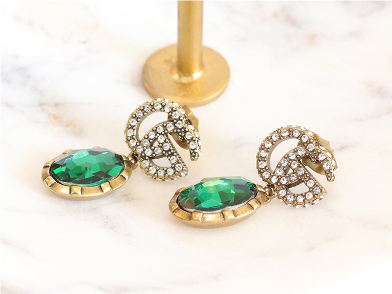 Rustic double G green drops