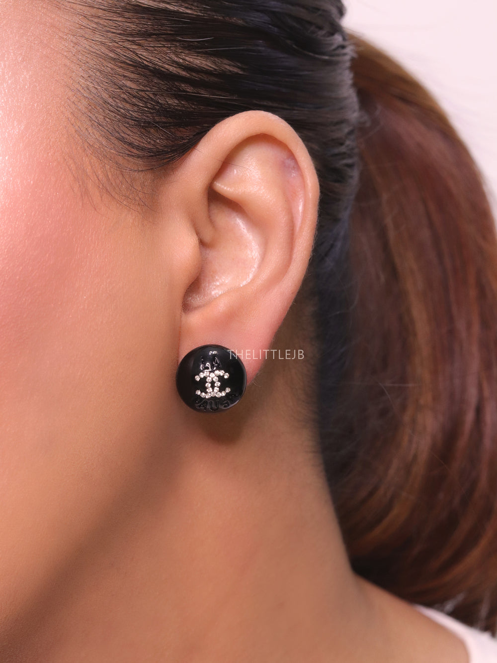 Double C black studs
