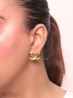 Double C engraved studs