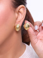 Gold alphabet embossed studs