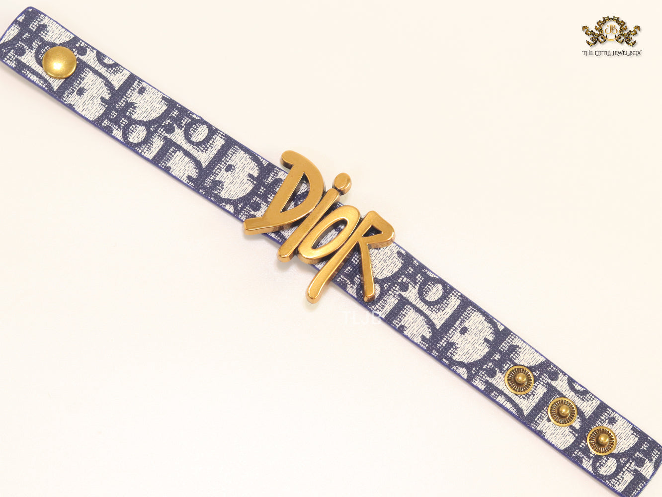 Alphabet D Blue Strap Bracelet