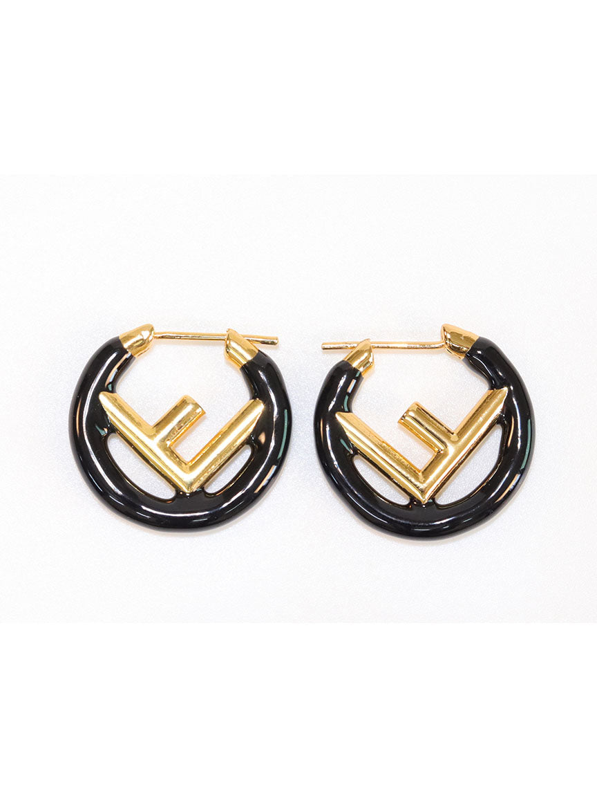 Black Alphabet F Hoops 25mm