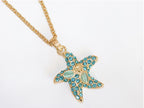 Blue star neck chain