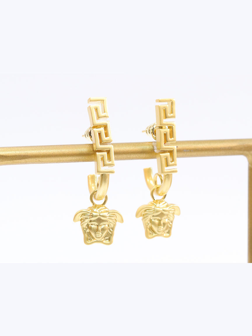 Gold medusa dangles
