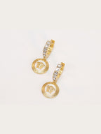 Medusa gold and white dangles