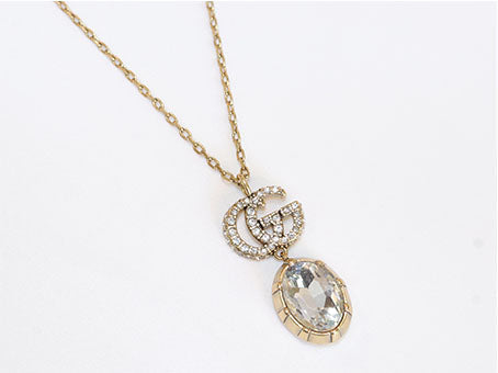 Rustic Double G white drop pendant