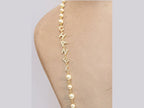 Alphabet double C pearl long chain