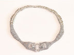 Platinum panther body necklace