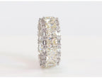 Silver plated baguette ring