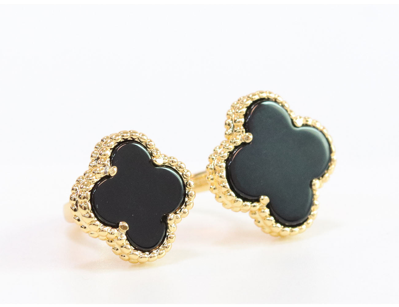 Double BLACK malachite ring