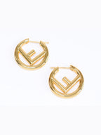 Gold Alphabet F Hoops 25mm