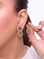 Rustic double G drops