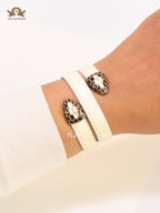 Serpentine white belt bracelet