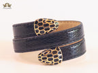 Serpentine black belt bracelet