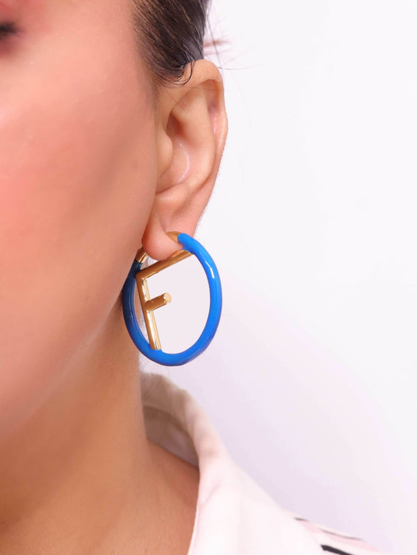 Blue Alphabet F Hoops