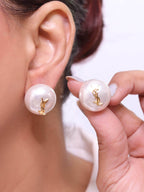 Alphabet YSL white studs