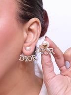 Alphabet CD pearl dangles with CZ