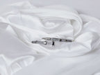 Platinum Plated CZ Nail and Nut Bracelet