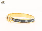 Alphabet H seek bracelet with black print