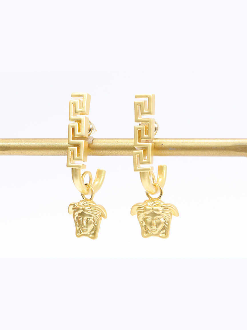 Gold medusa dangles