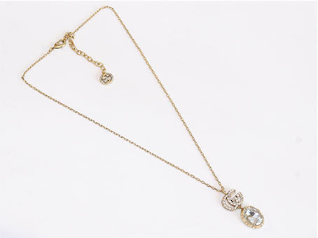 Rustic Double G white drop pendant