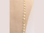 Alphabet double C pearl long chain