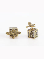 Rustic dragon fly square studs