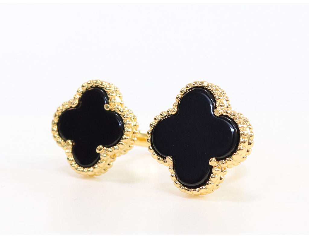 Double BLACK malachite ring