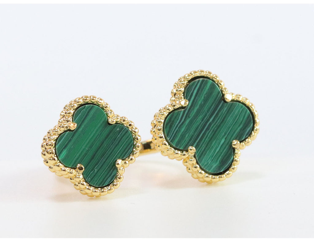 Double GREEN malachite ring