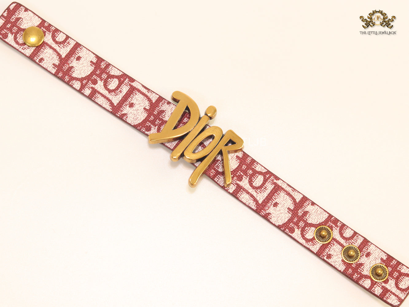 Alphabet D Red Strap Bracelet