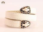 Serpentine white belt bracelet