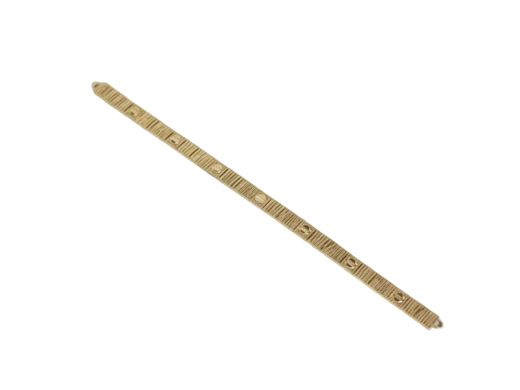 Gold love tennis bracelet