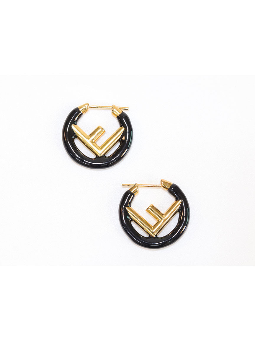 Black Alphabet F Hoops 25mm