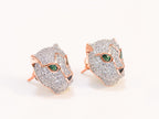Rose gold Panther studs