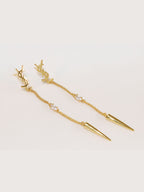 Alphabet YSL CZ and spike dangles