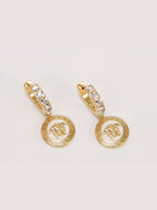 Medusa gold and white dangles