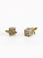 Rustic dragon fly square studs