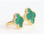 Double GREEN malachite ring