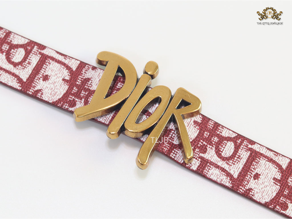 Alphabet D Red Strap Bracelet