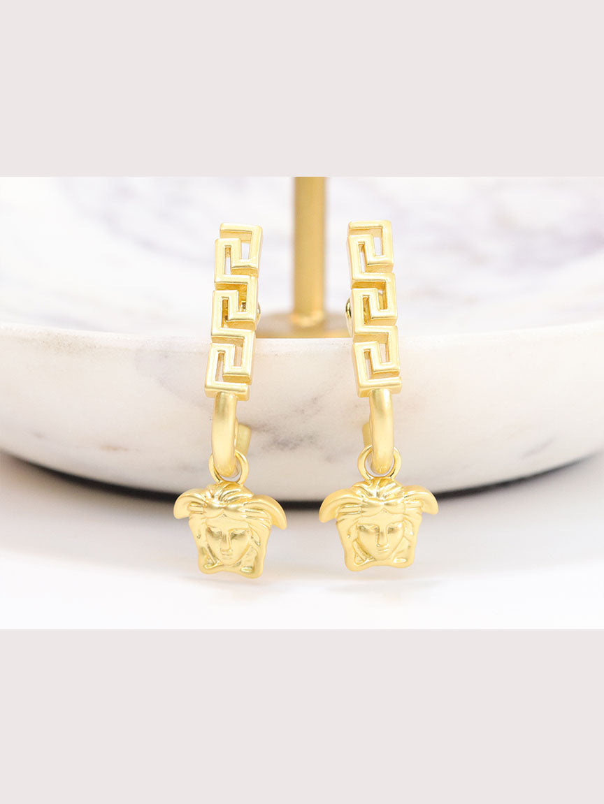Gold medusa dangles