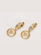 Medusa gold and white dangles