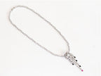 Cz platinum panther sleek chain