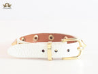 Alphabet V rockstud white bracelet