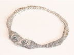 Platinum panther body necklace