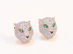 Rose gold Panther studs