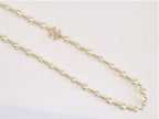 Alphabet double C pearl long chain