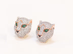 Rose gold Panther studs